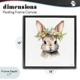 thumbnail image 4 of Stupell Industries Cottage Woodland Rabbit Flower Crown Black Floating Frame Canvas Art, 18 x 18, by Roozbeh, 4 of 8