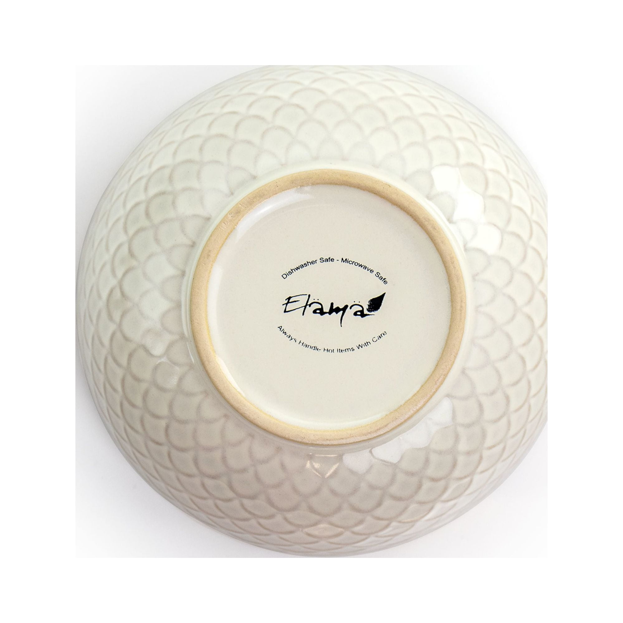 Elama Honey Ivory 16 Piece Stoneware Dinnerware Set in Ivory