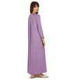 thumbnail image 4 of MeMoi Women's Modest Lace Cuff and Shoulder Accent Ankle Length Nightgown - Womens - Female, 3X, Lavender, 4 of 5