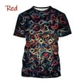 thumbnail image 1 of Trendy Graffiti Paint Vertigo Neon Painted Abstract 3D Printed T Shirt Colorful Hypnotic Distorted Line Unisex Short Sleeve Tees, 1 of 5