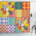 thumbnail image 1 of Ambesonne Colorful Shower Curtain, Flower Polka Dots Mix, 69"Wx70"L, Multicolor, 1 of 3