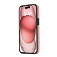 thumbnail image 3 of Wallet Back Case for iPhone 15 with Wrist Strap, Stylish Magnetic Card Holder Finger Ring Kickstand PU Leather Lanyard Shockproof Slim Phone Case Cover for iPhone 15, Pink, 3 of 7