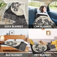thumbnail image 2 of Yayeee Throw Blanket for Couch Soft Warm 50" x 60" Sofa Chair Bed Decoration, Beige Moon, 2 of 7