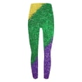 thumbnail image 6 of Lorytime Women Leggings Carnival Stripe Mardi Gras Pants Stretchy Elastic Waist Vacation Tights Trousers Running Outwear, 6 of 6