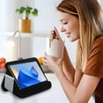 thumbnail image 1 of Peggybuy Support de Tablette en Éponge Douce avec 3 Angles de Vision et Poche en Filet Support de Tablette pour iPad Kindle Samsung, 1 of 9