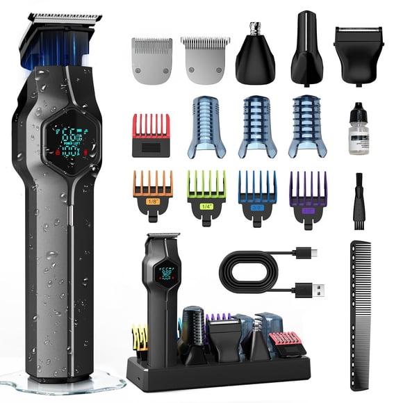 Cortabarba TRIMX inalámbrico, resistente al agua IPX7, kit de arreglo personal