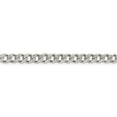 thumbnail image 2 of White Sterling Silver bracelet Curb chain Pave 24 in 5.5 mm, 2 of 5