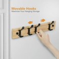thumbnail image 2 of Gancho de Pared con 4 Ganchos Móviles, Ganchos para Abrigos Gancho de Pared para Toallas, Sombreros, Abrigos Colgantes, Bufandas, Bolsos y Otros, 2 of 5