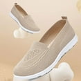 thumbnail image 6 of XUNKUSGA Walking Shoes Soft Breathable Anti-Skid Slip On Shoes Women Classic Arch Support Womens Shoes Casual Flat Shoes for Women Comfortable Mesh Round Toe Women's Shoes Beige, 6 of 9