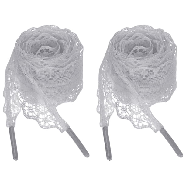 2 Pares de Agujetas Planas, Agujetas de Zapato de Encaje de 2.2CM de Ancho y 120CM de Largo, Grises