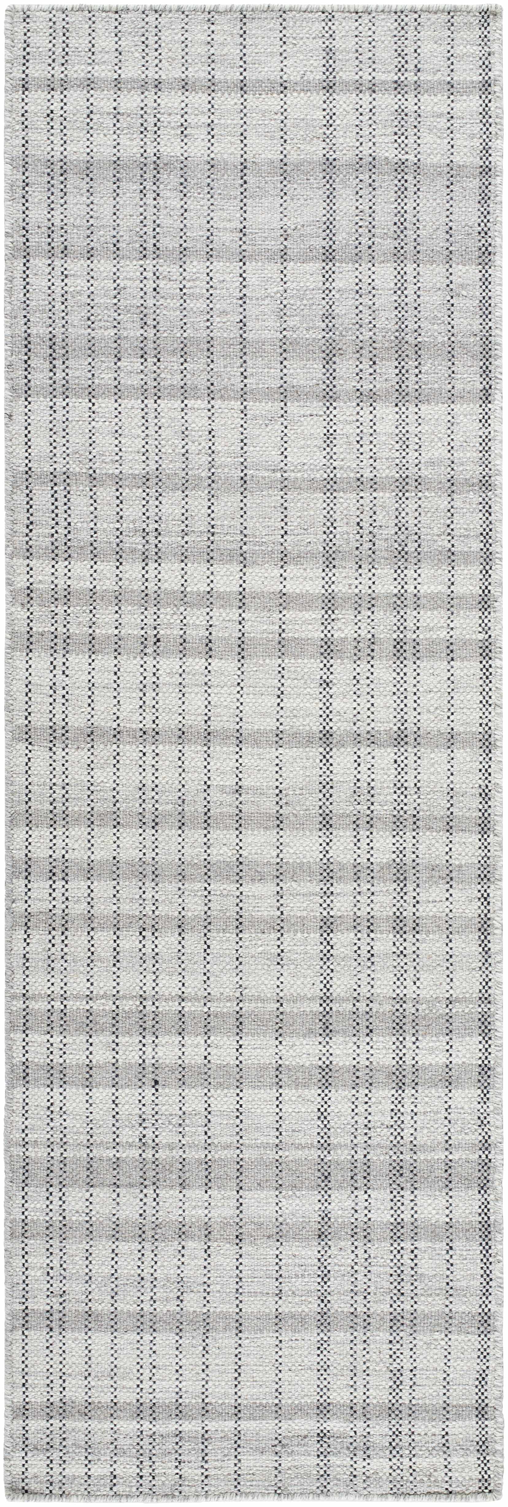 Hauteloom Nissa Wool Living Room, Bedroom Area Rug - Traditional, Transitional - Light Silver, Slate Blue, Sterling Gray - 3'6" x 5'6"