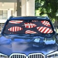 thumbnail image 4 of American Flag Football Car Windshield Sun Shade Reflector Sunshade Foldable for Front Keeps Vehicle Cool, 4 of 8