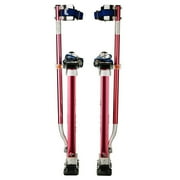 Pentagon Tool Professional 18-30 Drywall Stilts For Sheetrock Painting or Cleaning - Red