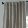 thumbnail image 3 of Warm Stone Grey Monochromatic Faux Linen Room Darkening Curtain Pair (2 Panels), Warm Stone Grey, 50W X 63L, 3 of 9