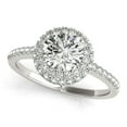 thumbnail image 1 of 14k White Gold Classic Round Diamond Pave Engmt Ring 1 1/2 cttw SZ 7, 1 of 3