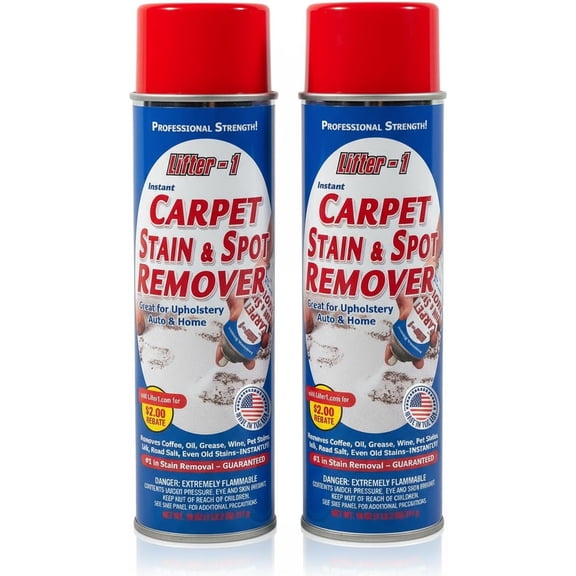 Carpet Spot Remover, Stain and Red Wine Remover and Spot Treatment for Oil, Grease, Urine, Cleaning Performance for Rugs, Upholstery, Fabrics. Pack of 2