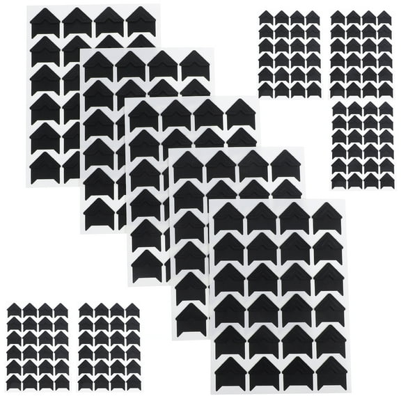 TABLZONE Black Scrapbook Corners Self-Adhesive Photo Corners for Albums and Crafts, and Easy to Use