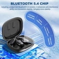 thumbnail image 3 of Touch Screen Earbuds,Over The Ear Earbuds,Intelligent Touch Screen Open Bluetooth Earphones,Q16Pro Wireless Open Ear Earbuds Bluetooth 5.4,Touch Screen Display,Noise Reduction for Workout (Black xp2), 3 of 9
