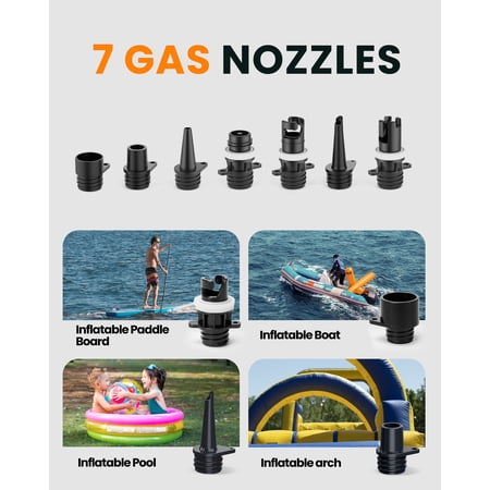 OutdoorMaster 20PSI High Pressure 74Wh Rechargeable SUP Air Pump Electric Shark 3 - Auto-Off & Deflation,12V DC & Type-C Input, for Inflatable Stand Up Paddle Boards, Boats