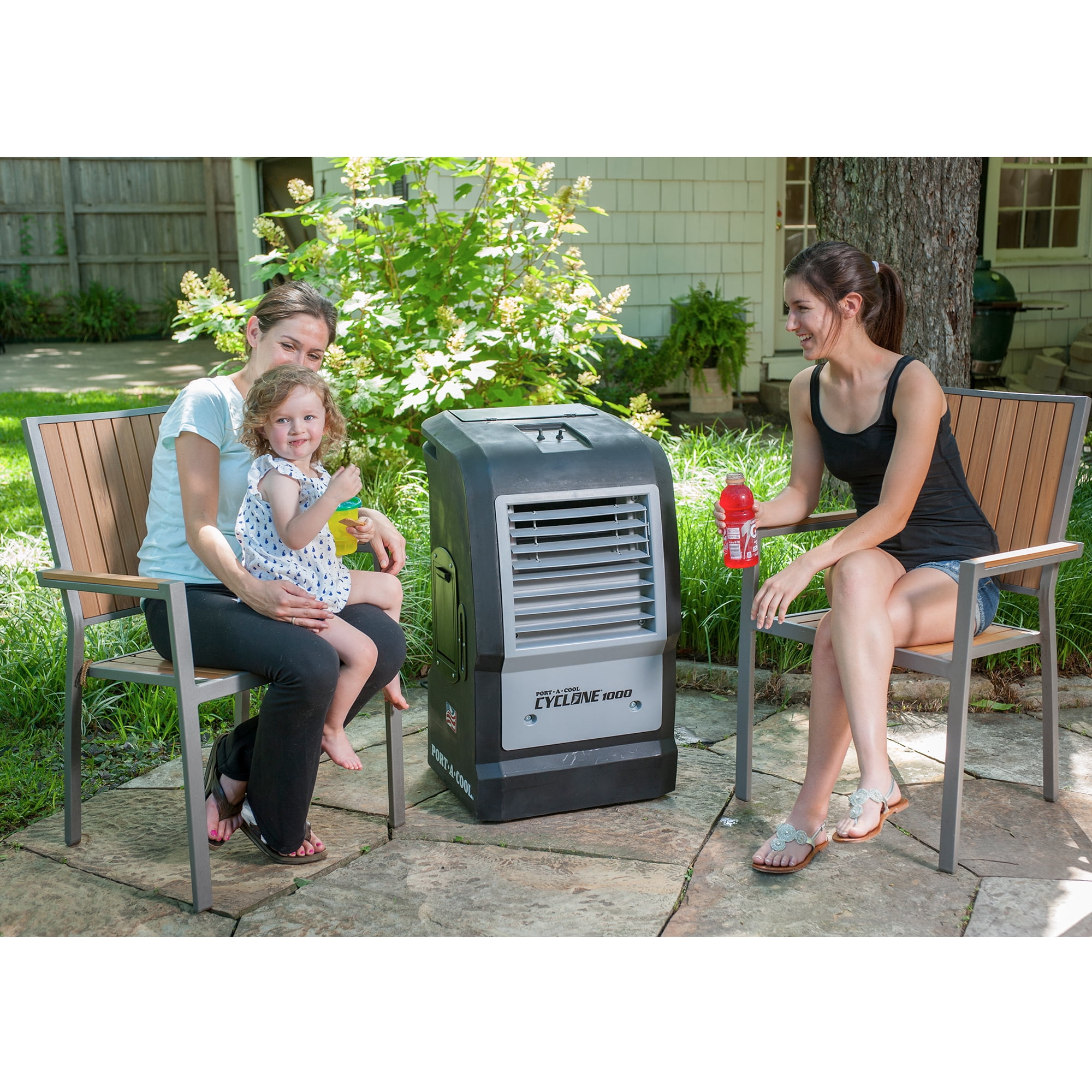 Port-A-Cool Cyclone 1000 Portable Evaporative Cooling Unit, Black