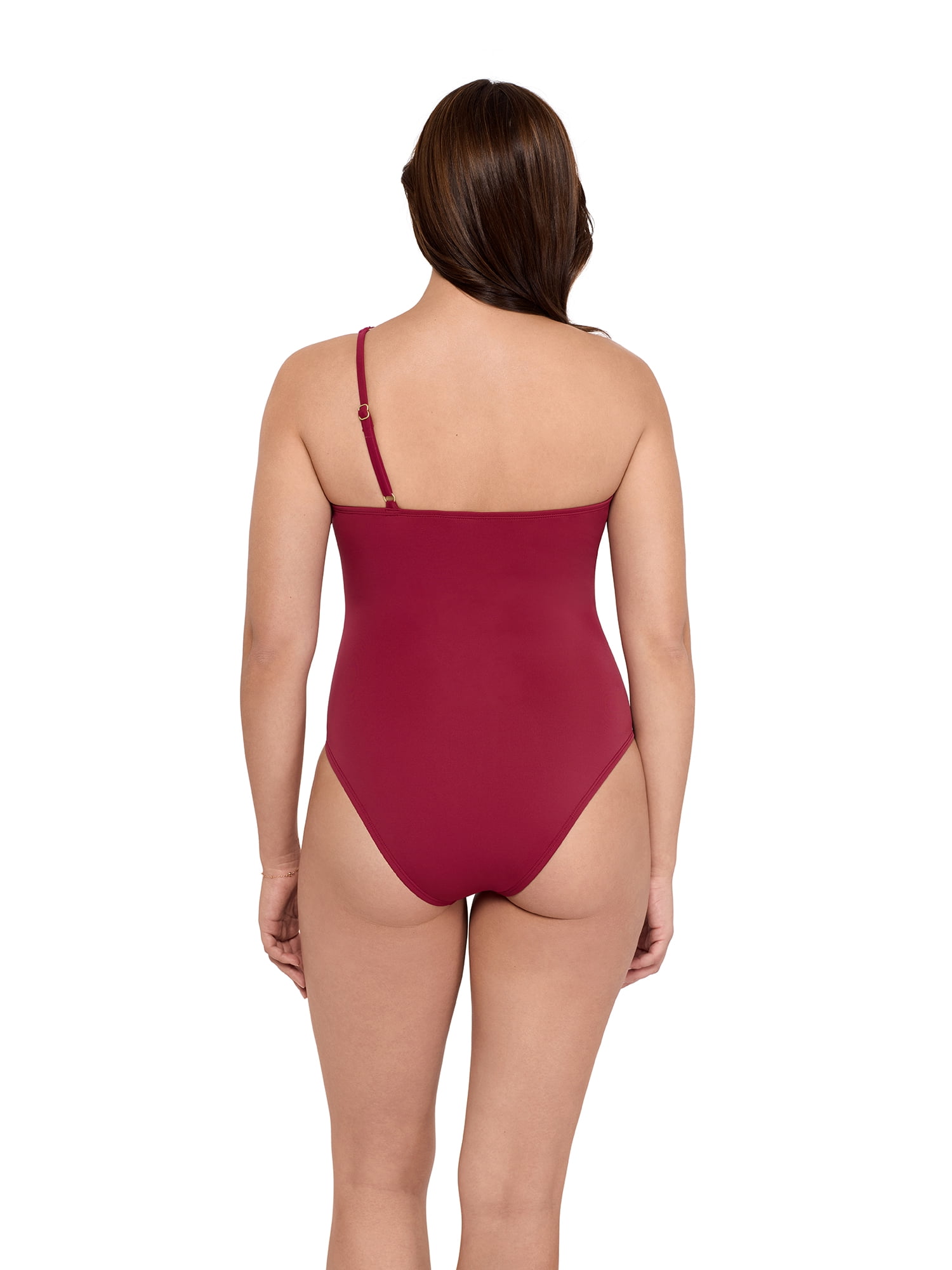 Sofia by Sofia Vergara Women's and Women's Plus One Shoulder One-Piece Swimsuit, Sizes XS-2X