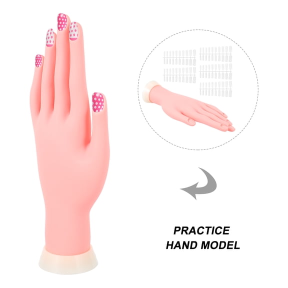 LOLIPPYY Nail Training Hand Model for Beginners, Realistic Hand-Shaped Design for Nail Art Practice and Skills