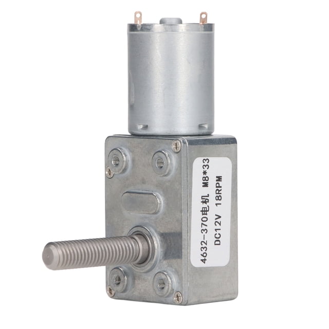 DC Speed Reduction Motor 18RPM M8x33mm Aluminum Brass Worm Gear Motor 4632‑370 DC12V