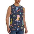 thumbnail image 2 of Disketp Cartoon Dinosaur Sleeveless Tshirts For Men, Muscle Shirts For Men Dry Fit Tank Top-X-Large, 2 of 8