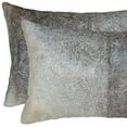 thumbnail image 4 of 12" X 20" X 5" Salt And Pepper Gray And White 2 Pack Cowhide Pillow, 4 of 5