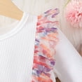 thumbnail image 4 of YTDSCS Baby Kids Spring Fall Dresses for Girls，18M-6Y Newborn Long Sleeve Dresses Floral Dresses Toddler Printing Pullover Princess Dresses Mesh Dress Skirt, 4 of 8