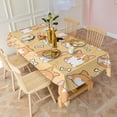 thumbnail image 3 of Corgi Dog and Footprints Rectangle Tablecloth 60"x102",Waterproof Polyester Rectangle Table Cloth, Wipeable Spillproof Polyester Tablecloth for Dining, Camping, Indoor and Outdoor, 3 of 6