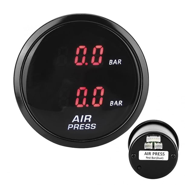 2inch 12v Car Bar Turbo Boost Gauge Meter Led Red Digital Display Air Pressure Sensor Kit High Quality Car Accessoires New