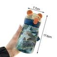 thumbnail image 5 of Ludlz 500ML Straw Cup with Lanyard Good Sealing Bouncing Cover Soft Straw Anti-slip Bottom Transparent Visible Straw Mug Home Supply, 5 of 7