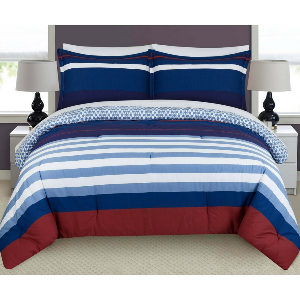 Nautical Stripe Twin Comforter Set