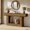 Vintage Brown, variant on Finmind 63" Farmhouse Console Table, 2-Tier Narrow Sofa Table with U-Shaped Base, Vintage Brown