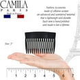 thumbnail image 3 of Camila Paris CP2944 French Hair Side Comb, 3 inch Small Pink, French Twist Hair Combs Decorative, Strong Hold Hair Clips for Women Bun Chignon Up-Do Styling Girls Hair Accessories, Made in France, 3 of 24