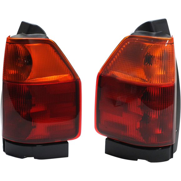 Evan Fischer Tail Light Assembly Compatible with 2002-2009 GMC Envoy with Connector and Bulb Set of 2 Passenger and Driver Side