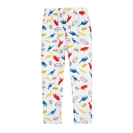 

SILVERCELL 1-11T Girls Casual Leggings Cartoon Printed Tie Dye Stretch Pants Tights Autumn Clothes Leggings