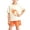 Orange, variant on Kids Tracksuit Girls Boys 2 Piece Outfits Short Sleeve Crew Neck Shirts Tops Wide Leg Shorts Pockets Color Blocked Co Ord Set Summer Casual Comfy Loungewear Sports Black 18-24 Months