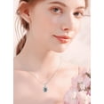 thumbnail image 4 of I Love You Necklace 100 Languages Romantic Valentines Gifts for Gfriend 925 Sterling Silver Projection Pendant Love Heart Flower Necklace for Her Women Wife, 4 of 10