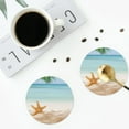 thumbnail image 5 of Balery 6 Pcs Starfish In Beachleather Coasters Set, Drink Table Cup Coasters For Living Room Kitchen Coffee Decor, 5 of 9