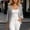 Gray, variant on Women Open Front 3/4 Puff Sleeve Tops Sunscreen Vertical Lightweight Cardigan Trendy Casual Summer Jacket