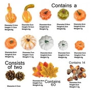 Inevnen Fall Thanksgiving Artificial Harvest Pumpkins, Pine Cones, Maple Leaves, Acorns for Home