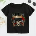 thumbnail image 5 of Camiseta de algodón para niños y niñas de 2 a 14 años con banda de rock Gun N Roses, camisetas de manga corta con estampado de música Kpop, ropa informal para bebés, 5 of 5