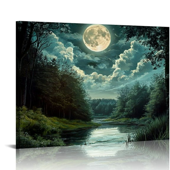 BCIIG Landscape Wall Art Dark Academia Paintings Forest Scenery Cloud Vintage Print Dark Academia Canvas Art Vintage Landscape Pictures Artwork For Wall  20x16in