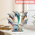 thumbnail image 4 of RuWeoMaa 2D Flat Printing , Dolphin Jumps Out of The Water, Desktop Ornaments, Creative Acrylic Signs, Perfect Home Decoration, Suitable for Bedroom And Living Room, Great Gift, Decorative Signs, 4 of 6