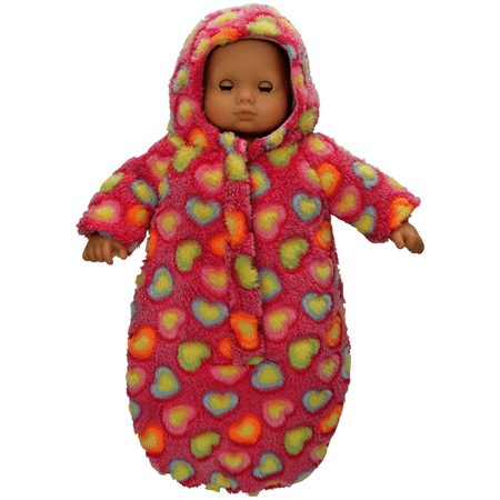 The Queen's Treasures 15 Inch Baby Doll Soft Plush Bitty Bunting Snow Suit Pink - Also Sold Separately for Twins in Purple