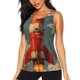 thumbnail image 1 of Balery Rusty Rocket Launch Camiseta sin mangas estampada ligera para mujer, tops de entrenamiento sin mangas, camisetas de yoga transpirables de secado rápido.-X-Large, 1 of 7