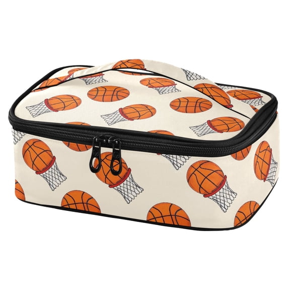 ALAZA Basketball Lunch Box Insulated Cooler Tote Bag Reusable School Picnic Travel Office