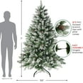 thumbnail image 2 of Northlight Medium Flocked Angel Pine Artificial Christmas Tree - 7' - Unlit, 2 of 7